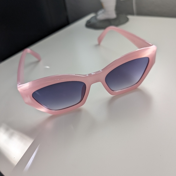 Pink sunglasses and headband polka dot barbie girly vacation adult accessory - Picture 3 of 10